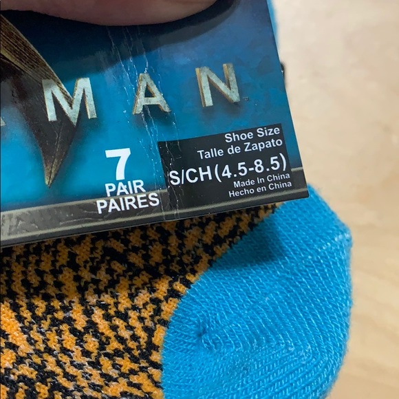 Kids socks aqua man 1 pack of 7 pairs - Picture 2 of 4